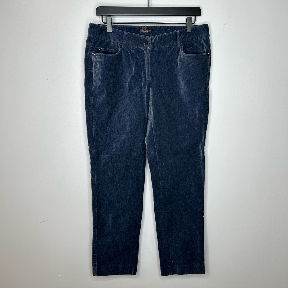 J. McLaughlin Stretch Blue Velvet Pants Size 6